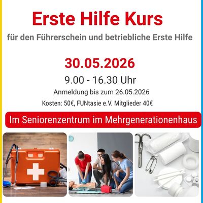 Erste Hilfe Kurs 30.05.2026