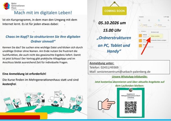 Vortrag Ordnerstruktur PC, Tablet, Handy 05.10.2026