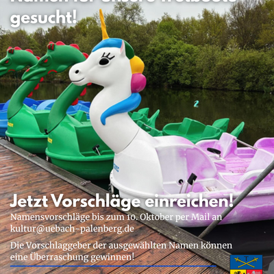 Namen f&uuml;r unsere Tretboote gesucht 