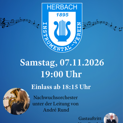 Herbstkonzert Instrumentalverein Herbach Plakat 2026