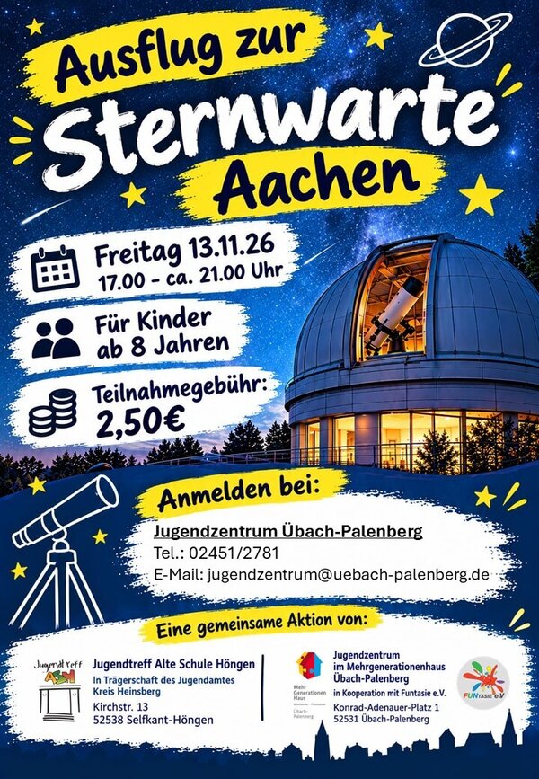 Ausflug zur Sternwarte Aachen 13.11.2026